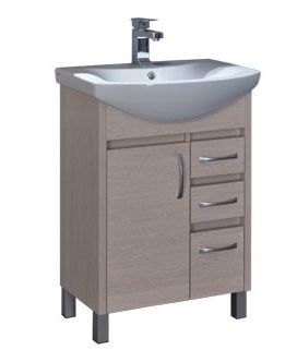 Тумба под раковину Aquanet Донна 00176070 60, 3 ящика, светлый дуб