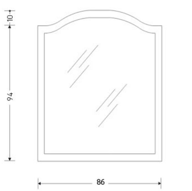 Зеркало Eban Sagomata FCRSG085-N noce  85*104 орех