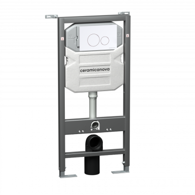Инсталляция Ceramica Nova Envision/Round CN1001W с кнопкой смыва, белый