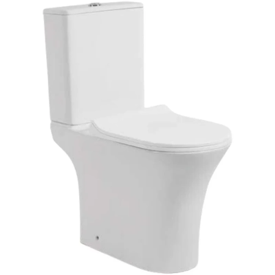 Унитаз-компакт Ceruttispa Bernina CT7193 безободковый, с сиденьем микролифт, белый