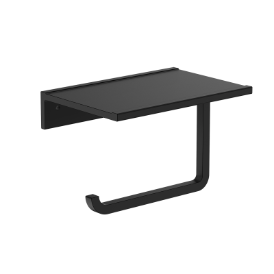 Держатель туалетной бумаги с полочкой Frap F3WZ06TQ03BC-1EV6, черный