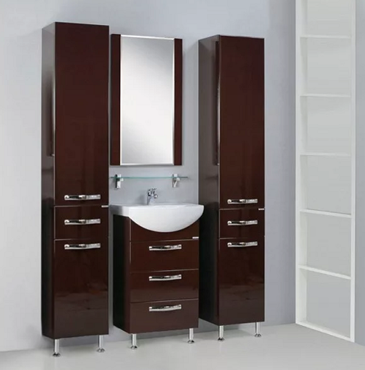 Тумба с раковиной Aquaton Ария Н 1A140201AA430 50 темно-коричневый