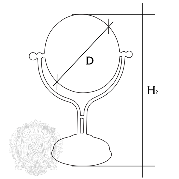 Косметическое зеркало Migliore Complementi ML.COM-50.318.DO