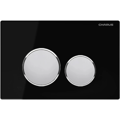 Кнопка смыва Charus Bagliore FP.330.BLACK.10 для инсталляции, черный/хром