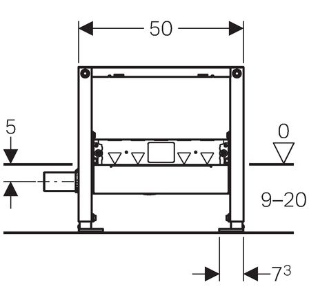 Система инсталляции Geberit Duofix H50 111.591.00.1 для душа