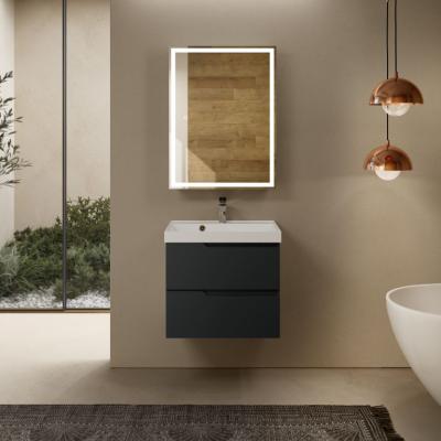 Тумба под умывальник подвесная AQUAme "S3" AQM900360GM 60 см., цвет антрацит.