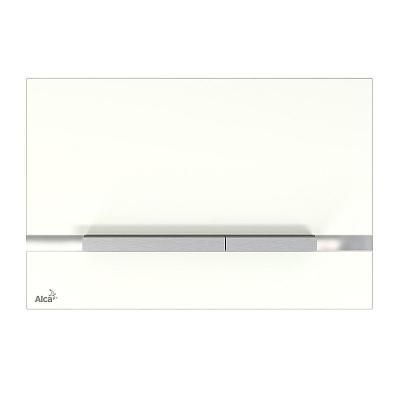 Кнопка смыва AlcaPlast Flat STRIPE-GL1200 стекло, белая