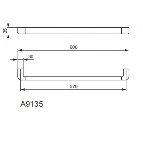 Полотенцедержатель Ideal Standard Softmood A9135AA 60 см, хром