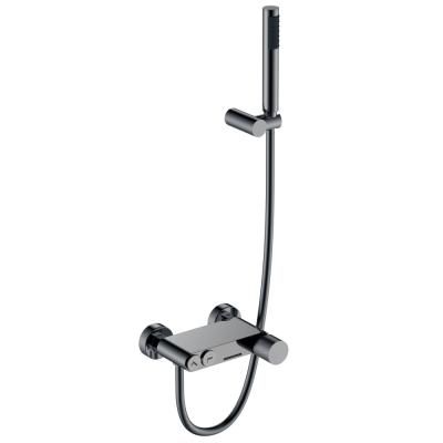 Смеситель Boheme Stick 123-SGM.2 для ванны, ручка Touch, оружейная сталь глянцевая