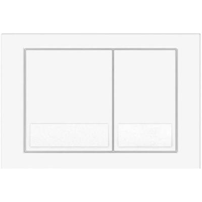 Кнопка смыва Veconi Square VFS001WH для инсталляции, белый глянец