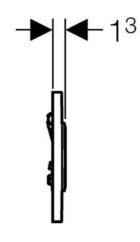 Ручной пневмопривод смыва Geberit Sigma 10 116.015.KN.1 для писсуара