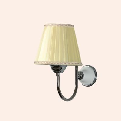 Светильник Tiffany World Harmony настенный, белый/хром, абажур ваниль