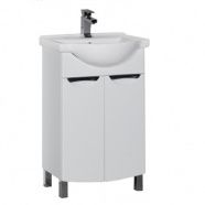 Тумба под раковину Aquanet Асти 55 М белая, 2 дверцы, 1 ящик