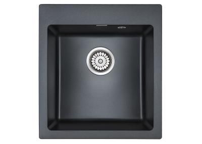 Мойка для кухни кварц Paulmark Zemar PM104651-BLM, черный металлик