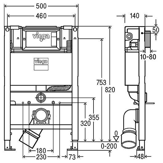 Система инсталляции для унитазов Viega Prevista Dry 772017