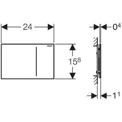 Кнопка смыва Geberit Sigma 70 115.625.SI.1 белая, 8 см
