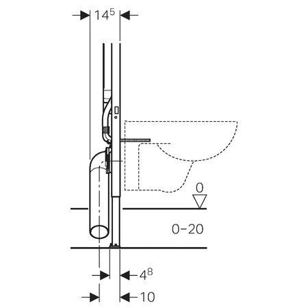 Система инсталляции Geberit Duofix Sigma 8 111.796.00.1 для  подвесного унитаза