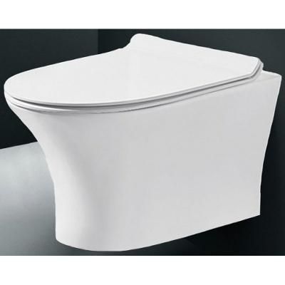 Унитаз подвесной Grossman GR-4444S безободковый, с тонкой крышкой-сидением