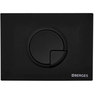 Кнопка смыва Berges Novum R5 040025 для инсталляции, черный матовый