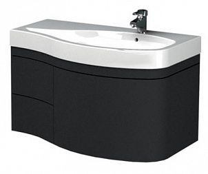 Тумба под раковину Aquanet Сопрано 1-95 00169663 R, ящик, черная