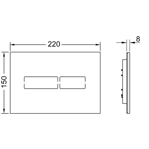 Кнопка смыва Tece TECElux Mini 9240960 с сенсорным управлением белая