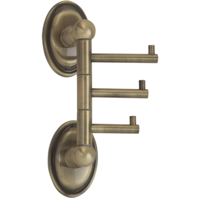 Крючок Veragio Bonjour Bronzo VR.BNR-7835.BR тройной, поворотный, для ванны, бронза