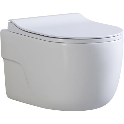 Унитаз подвесной Art&amp;Max Verona AM012CHRT/SC безободковый, торнадо, с сиденьем микролифт, белый