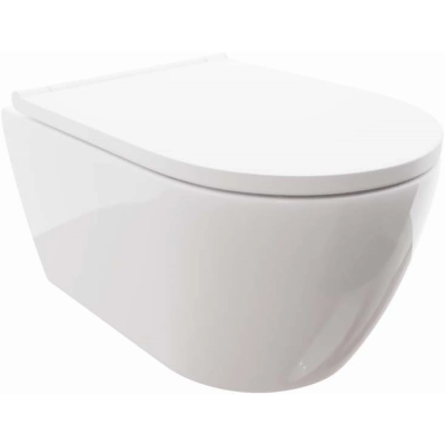 Унитаз подвесной Aquatek Поларис AQ0700-00 безободковый, с сиденьем микролифт, белый