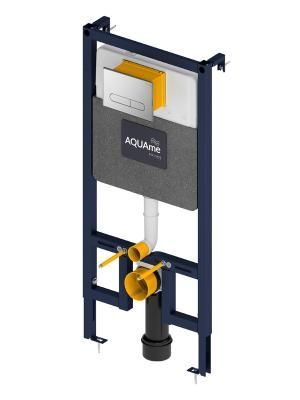 Система инсталляции AQUAme AQM4001CR для унитаза в комплекте с панелью смыва, цвет глянцевый хром