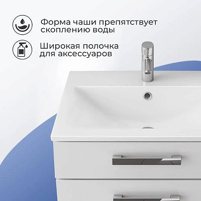 Раковина накладная MIXLINE "Breeze 60" белая, без кроншт  (Sanita Luxe) (554362)