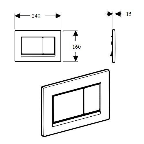 Кнопка смыва Boheme 656 хром