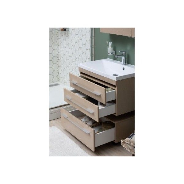 Тумба под раковину Aquanet Нота 00171489 75 светлый дуб