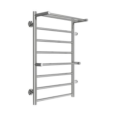 Полотенцесушитель водяной с полкой (правое подключение) Terminus Аврора П8 50х80, хром