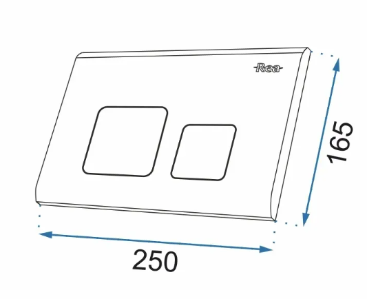 Кнопка смыва для инсталляции REA H BLACK MAT, REA-E0111
