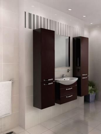 Шкаф-пенал Aquaton Ария М 1A124403AA430 34 темно-коричневый