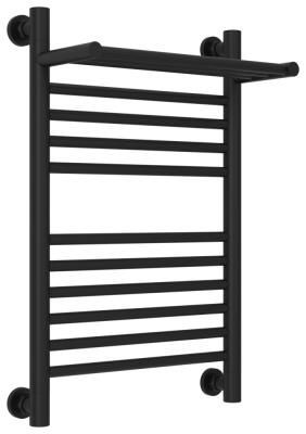 Полотенцесушитель водяной Сунержа Богема+ с 1 полкой 31-0223-6040 600x400 черный матовый