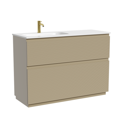 Тумба напольная SANCOS Folk Floor левая 1190х445х850, c двумя ящиками оснащенными доводчиками, Капучино, FL120FLCP