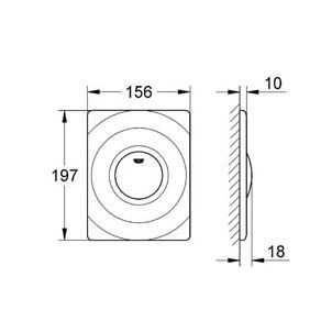 Кнопка смыва Grohe Surf 37063000 хром