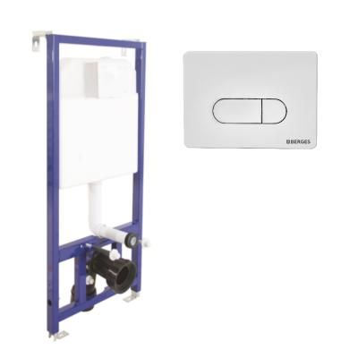 Система инсталляции для подвесного унитаза Berges Wasserhaus Novum 040231 + кнопка D1 белая