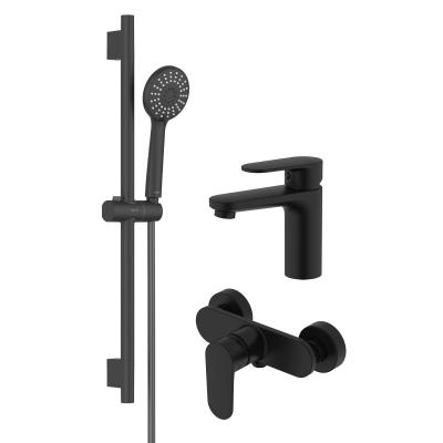 Комплект смесителей Aquatek AQ1831MB НИКА SET 3 в 1, черный