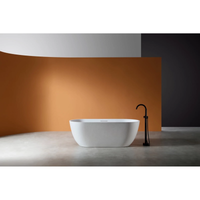 Ванна из литьевого мрамора Abber Frankfurt AM9941 170x75 см, отдельностоящая, белый матовый