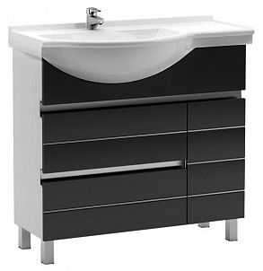 Тумба под раковину Aquanet Доминика 00181967 90 L черная