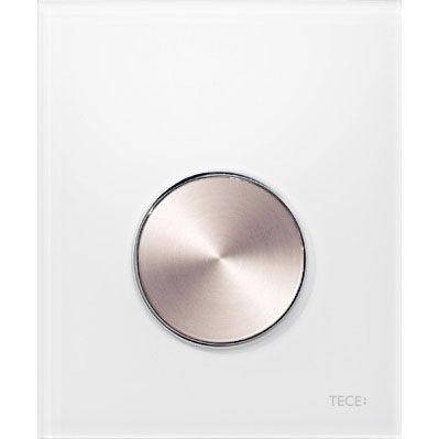 Кнопка смыва Tece Ambia Urinal 9242661 стекло белое, клавиша нержавеющая сталь