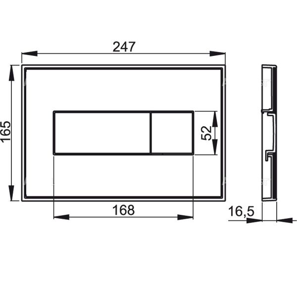 Кнопка смыва AlcaPlast  M1374 черная
