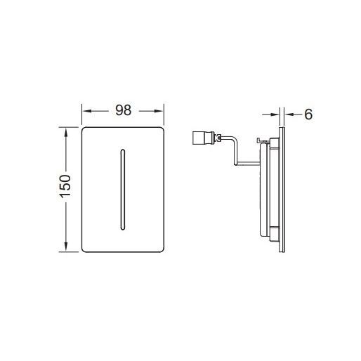 Кнопка смыва Tece TECEfilo Urinal 9242032 230 В, электронная, белый глянцевый