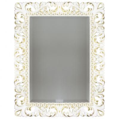 Зеркало Tessoro Isabella TS-0021-880-W/G 88 с фацетом, белый глянец с золотом