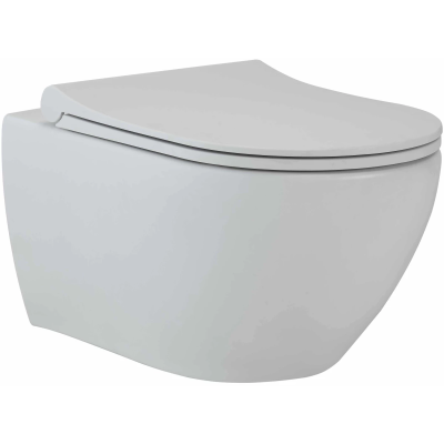 Унитаз подвесной beWash Bogen 88303214 безободковый, с сиденьем микролифт, белый матовый