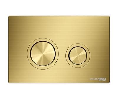 Кнопка смыва WasserKRAFT MGAU01XL матовое золото