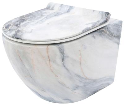 Подвесной унитаз REA CARLOS SLIM RIMLESS GRANIT MATT REA-C8003