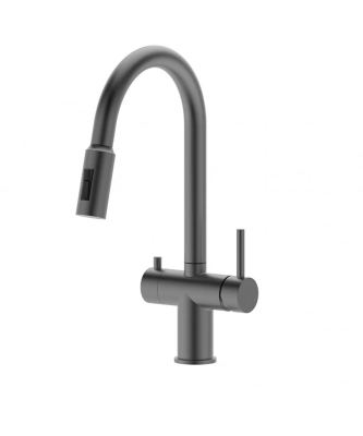 Смесители для кухни с выдвижной лейкой и под фильтр Vieir V15060-G графит